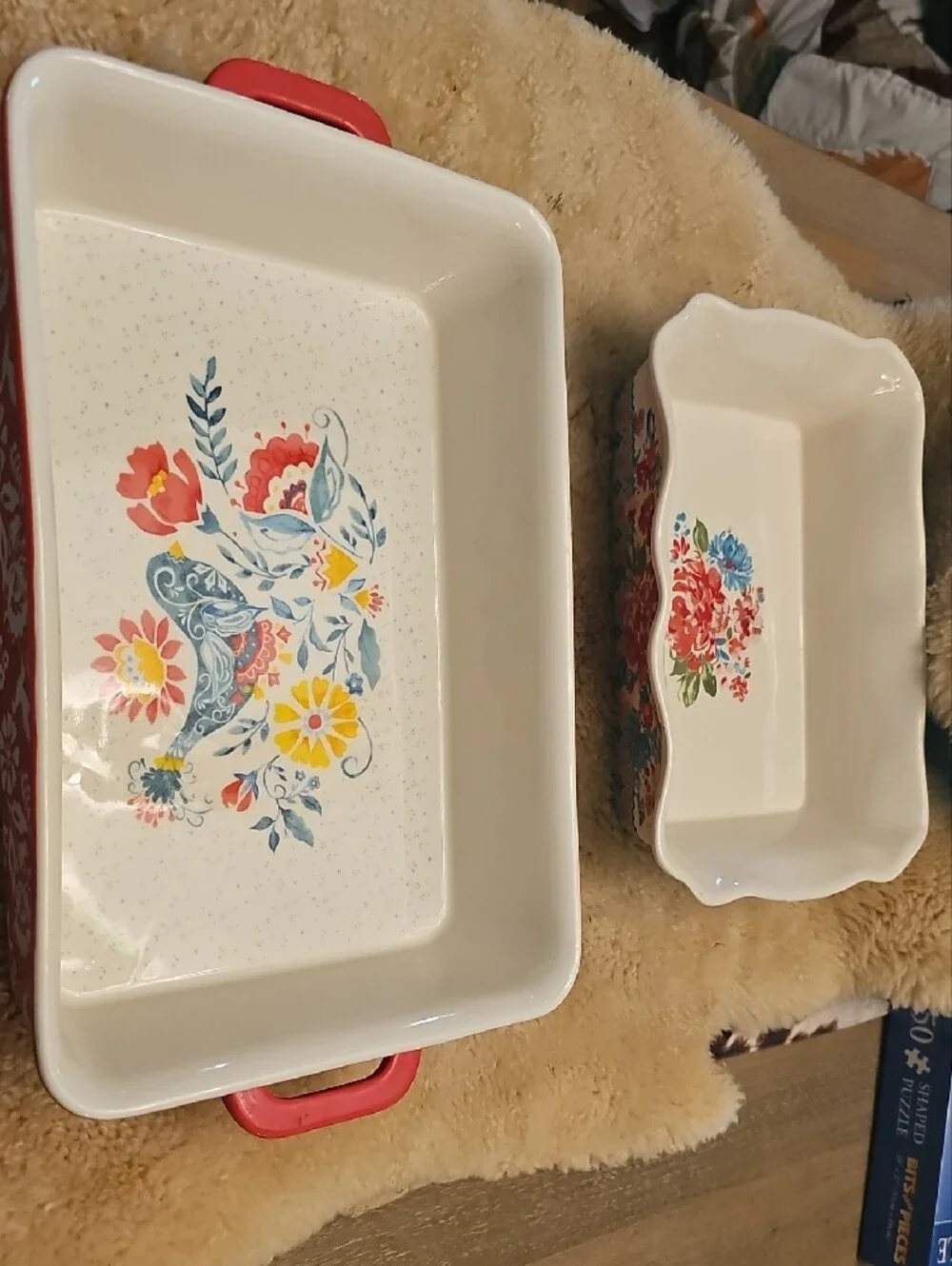 The Pioneer Woman RED AND Blue Casserole Dishes